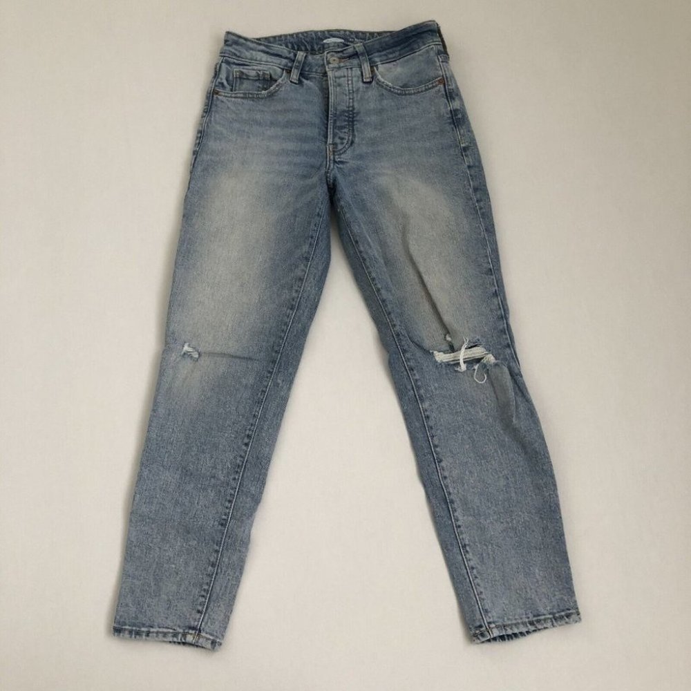 Old Navy Jeans Women's 0 Blue O.G. Straight High Rise Denim Pants Size 0 (26x27)